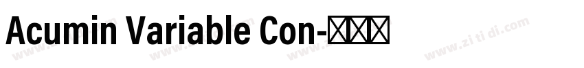 Acumin Variable Con字体转换